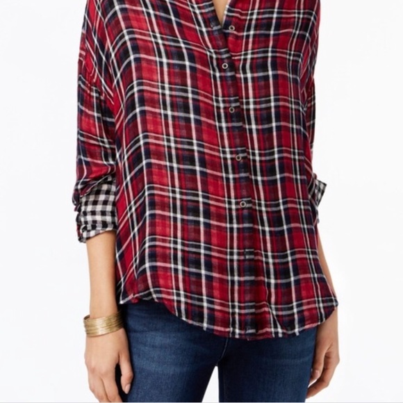 WILLIAM RAST ‘Aster’ Convertible Button Down Top - Picture 2 of 7